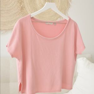 Pink top with side slits